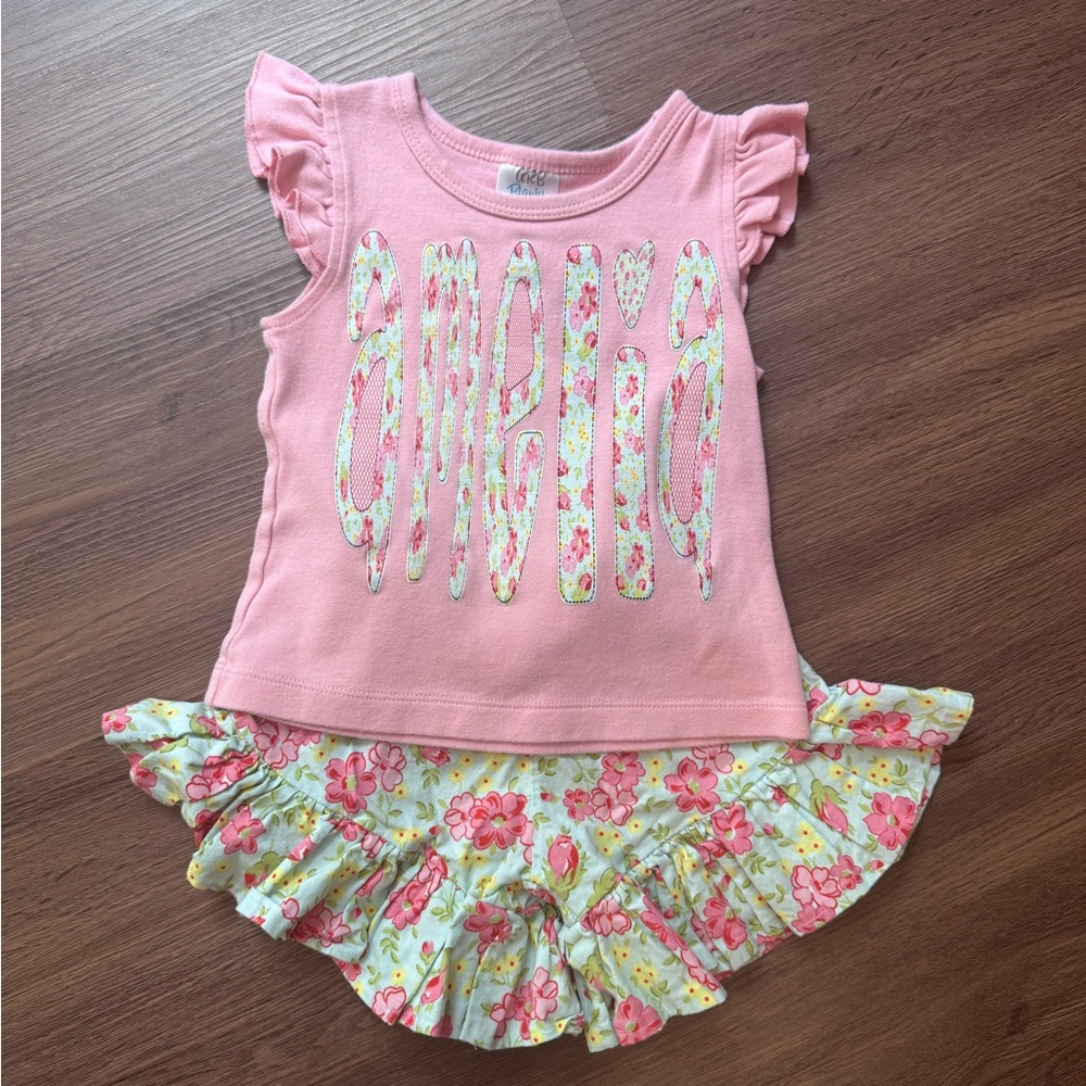 Amelia Pink Floral 2 Piece Set